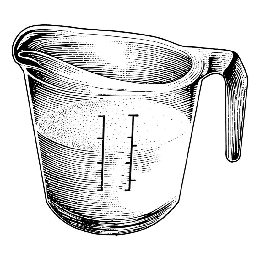 Measuring jug illustration
