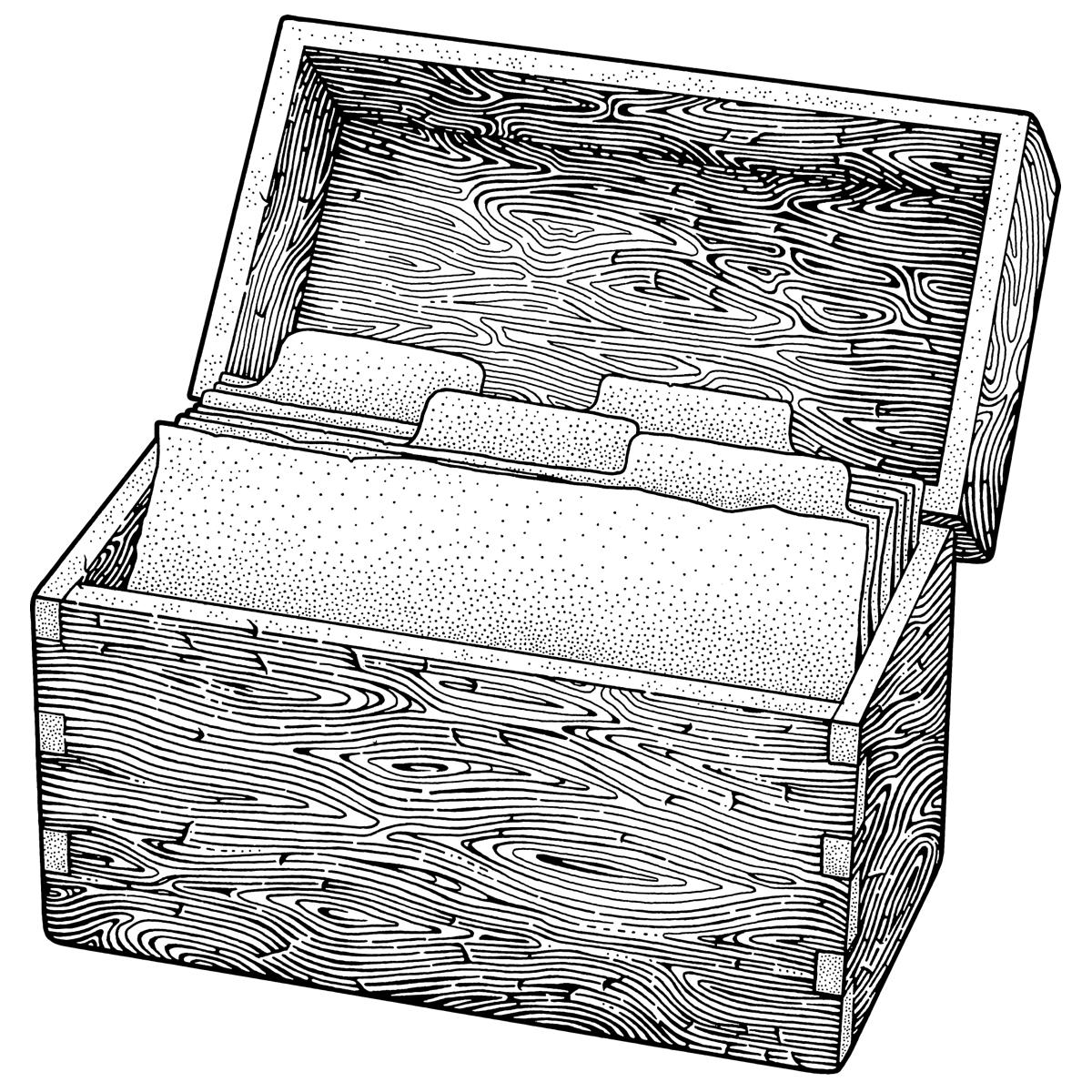 Recipe box illustration